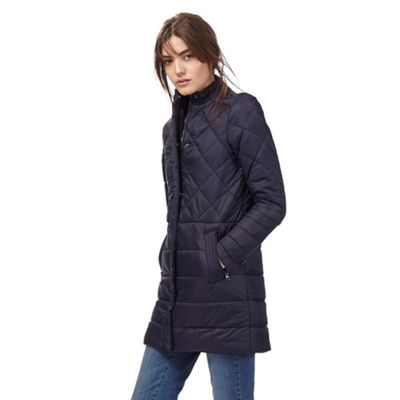 Navy quilted padded jacket